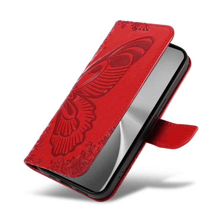 For vivo V60 5G Swallowtail Butterfly Embossed Leather Phone Case