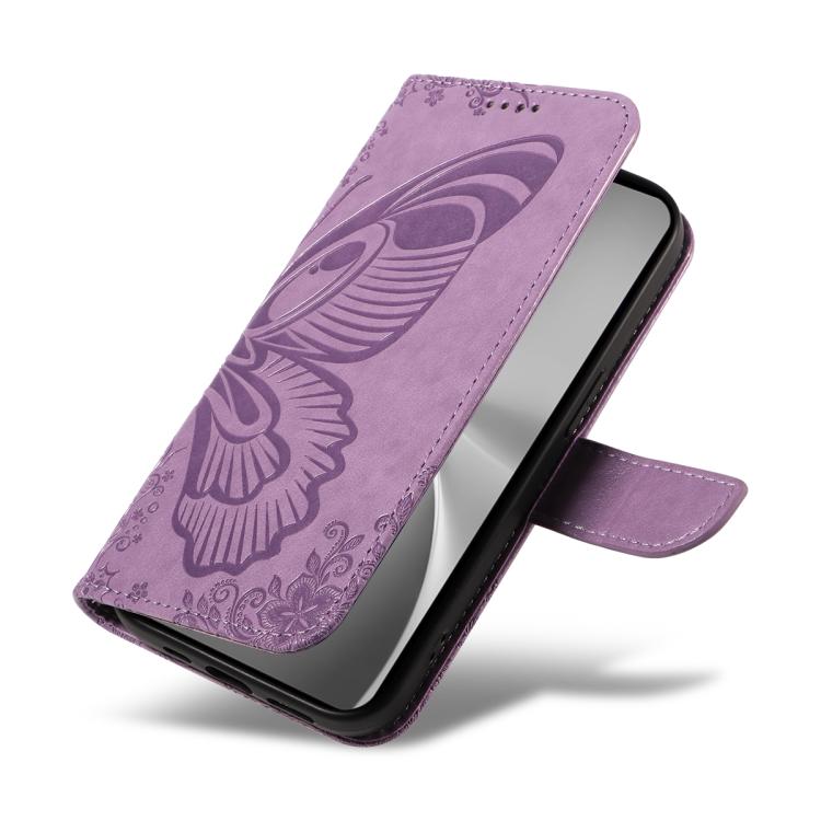 For vivo V60 5G Swallowtail Butterfly Embossed Leather Phone Case