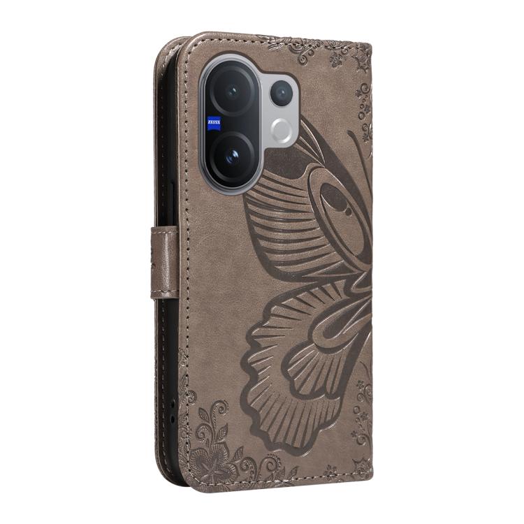 For vivo V60 5G Swallowtail Butterfly Embossed Leather Phone Case