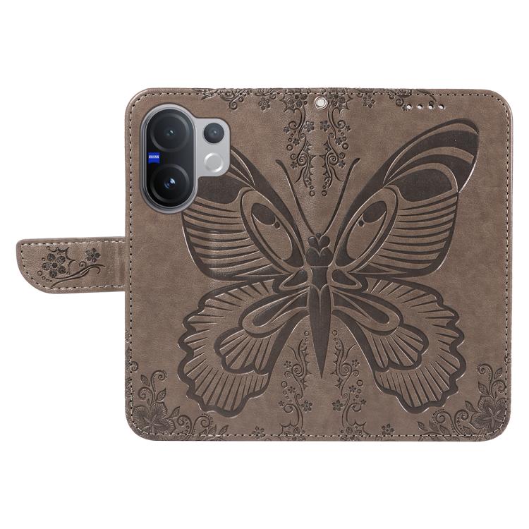 For vivo V60 5G Swallowtail Butterfly Embossed Leather Phone Case