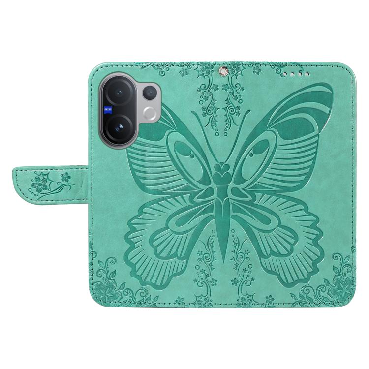 For vivo V60 5G Swallowtail Butterfly Embossed Leather Phone Case
