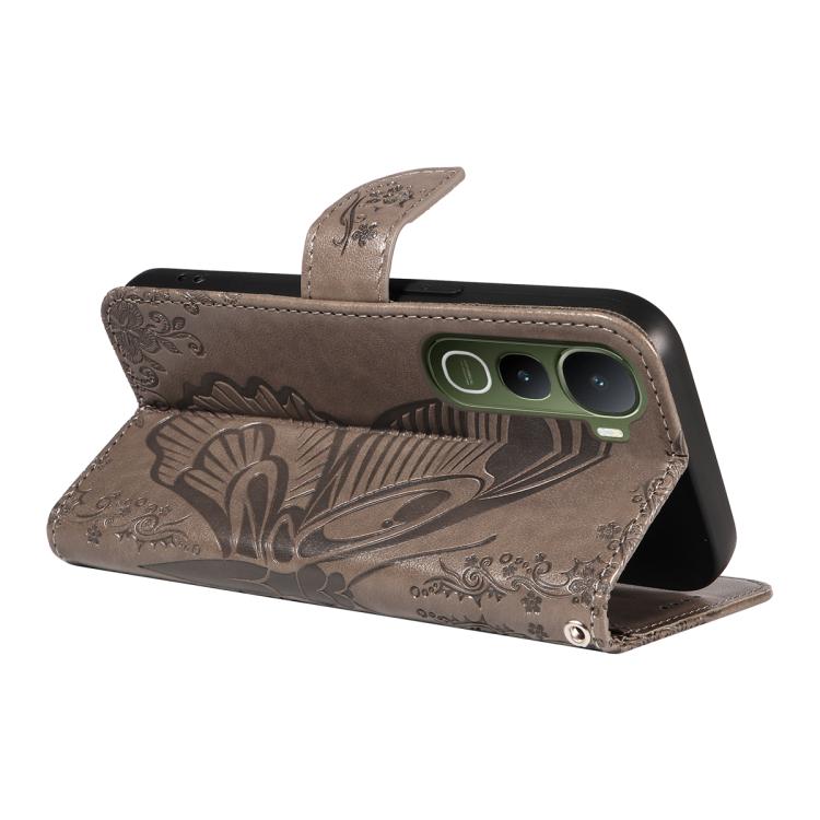 For vivo Y400 5G Swallowtail Butterfly Embossed Leather Phone Case