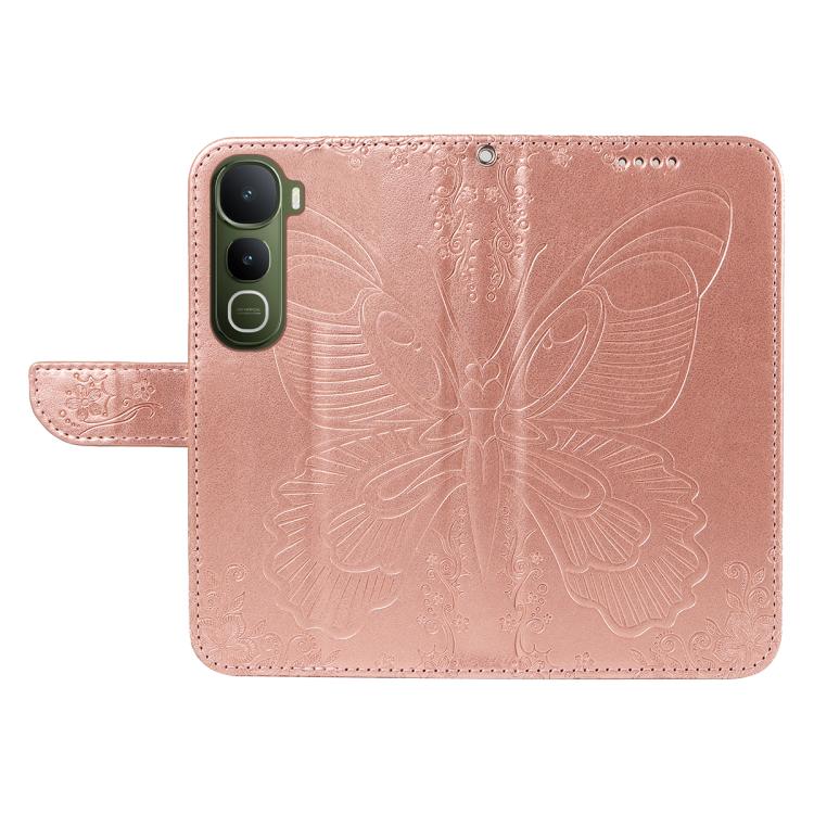 For vivo Y400 5G Swallowtail Butterfly Embossed Leather Phone Case