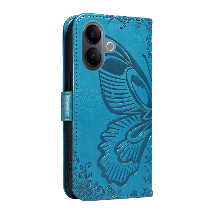 For vivo V60 Lite 4G Swallowtail Butterfly Embossed Leather Phone Case