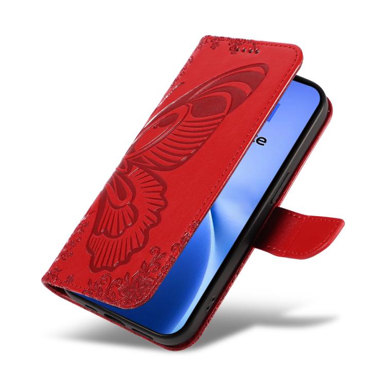 For vivo V60 Lite 4G Swallowtail Butterfly Embossed Leather Phone Case