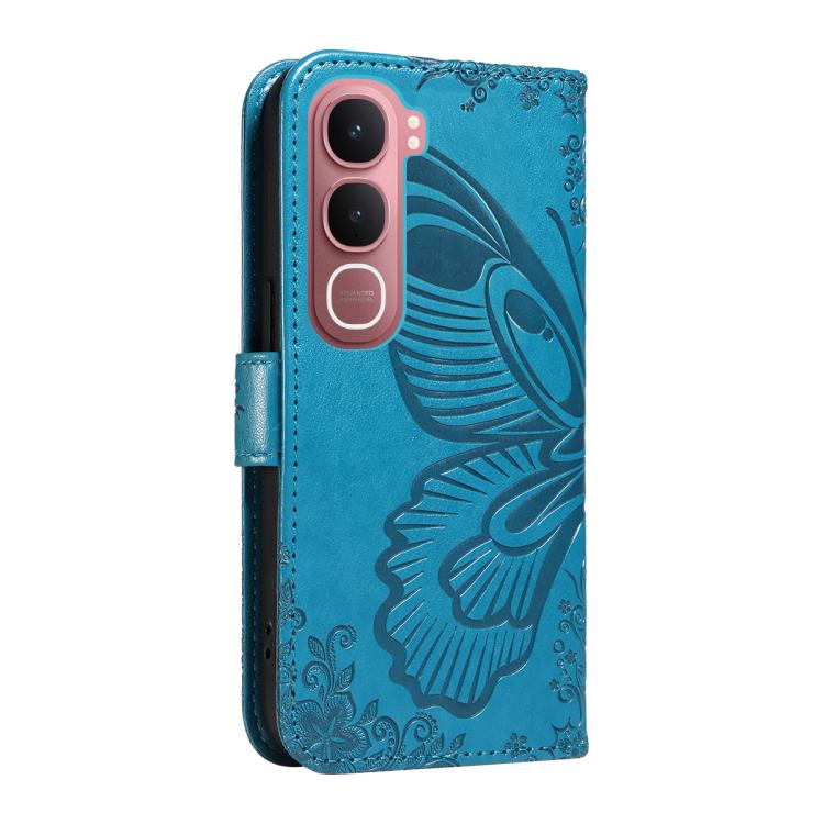 For vivo Y31 5G 2025 / Y21D Swallowtail Butterfly Embossed Leather Phone Case