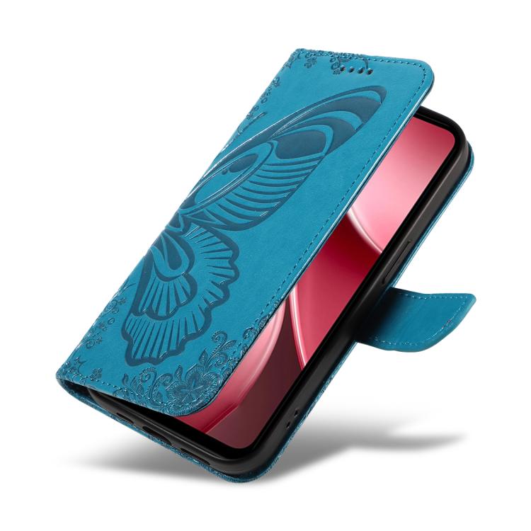 For vivo Y31 5G 2025 / Y21D Swallowtail Butterfly Embossed Leather Phone Case