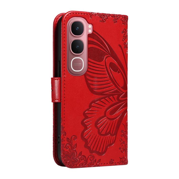 For vivo Y31 5G 2025 / Y21D Swallowtail Butterfly Embossed Leather Phone Case