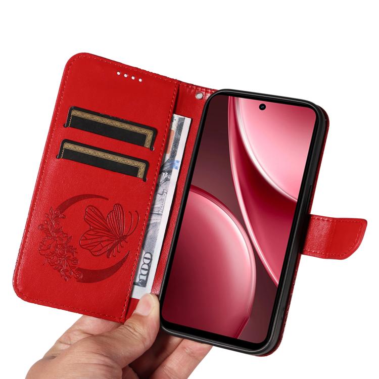 For vivo Y31 5G 2025 / Y21D Swallowtail Butterfly Embossed Leather Phone Case