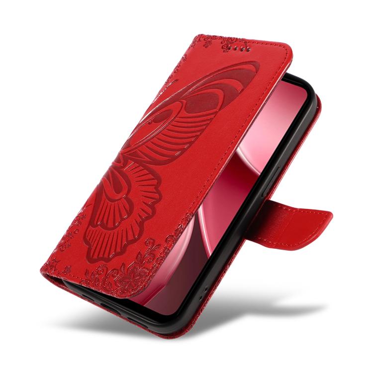 For vivo Y31 5G 2025 / Y21D Swallowtail Butterfly Embossed Leather Phone Case