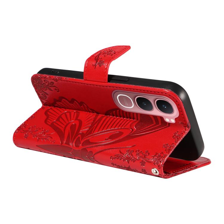 For vivo Y31 5G 2025 / Y21D Swallowtail Butterfly Embossed Leather Phone Case