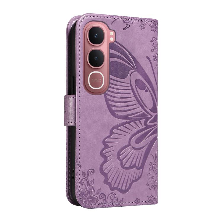 For vivo Y31 5G 2025 / Y21D Swallowtail Butterfly Embossed Leather Phone Case