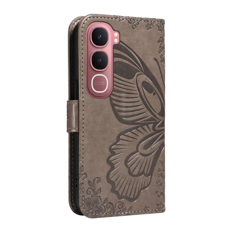 For vivo Y31 5G 2025 / Y21D Swallowtail Butterfly Embossed Leather Phone Case