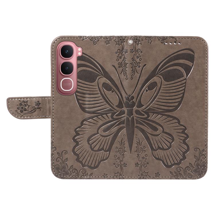 For vivo Y31 5G 2025 / Y21D Swallowtail Butterfly Embossed Leather Phone Case