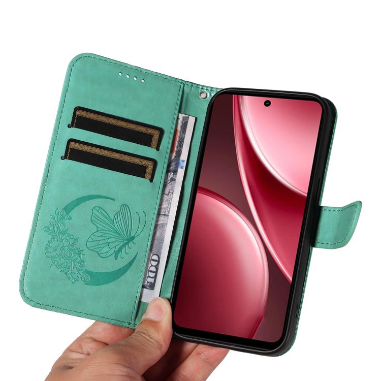 For vivo Y31 5G 2025 / Y21D Swallowtail Butterfly Embossed Leather Phone Case