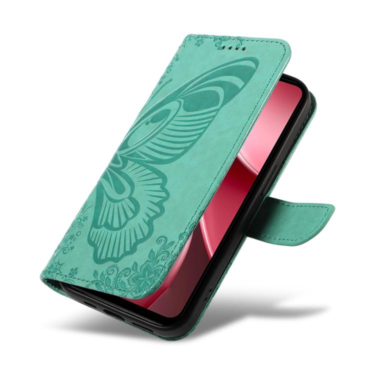 For vivo Y31 5G 2025 / Y21D Swallowtail Butterfly Embossed Leather Phone Case