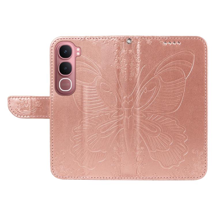 For vivo Y31 5G 2025 / Y21D Swallowtail Butterfly Embossed Leather Phone Case