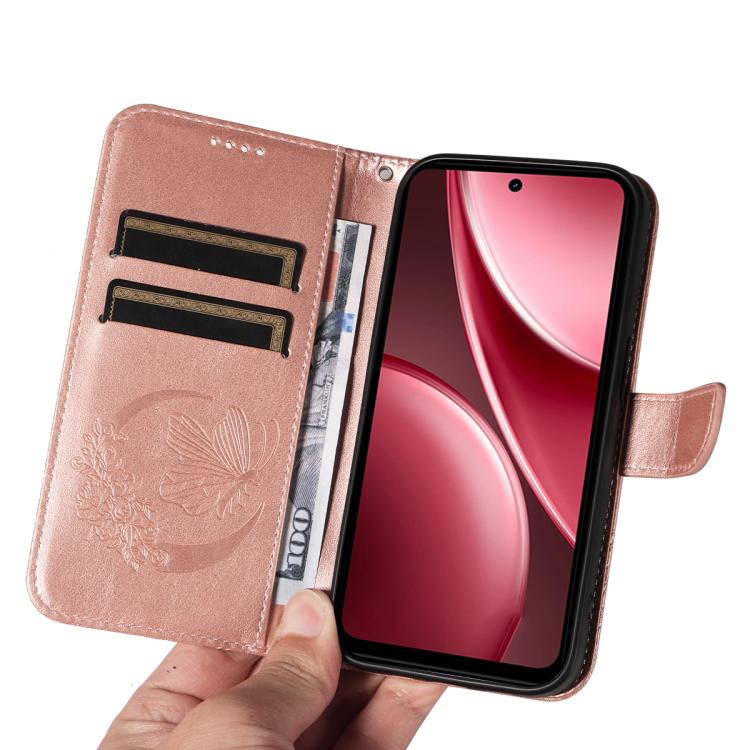 For vivo Y31 5G 2025 / Y21D Swallowtail Butterfly Embossed Leather Phone Case
