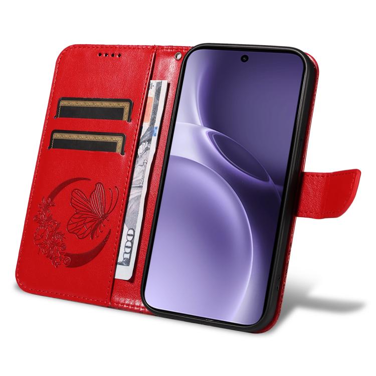 For vivo X300 Pro Swallowtail Butterfly Embossed Leather Phone Case