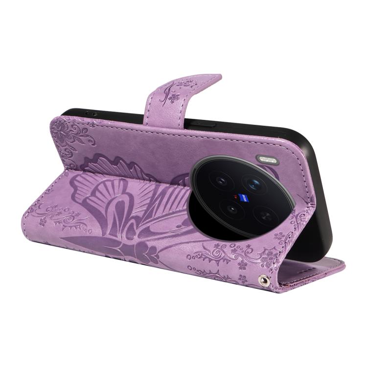 For vivo X300 Pro Swallowtail Butterfly Embossed Leather Phone Case