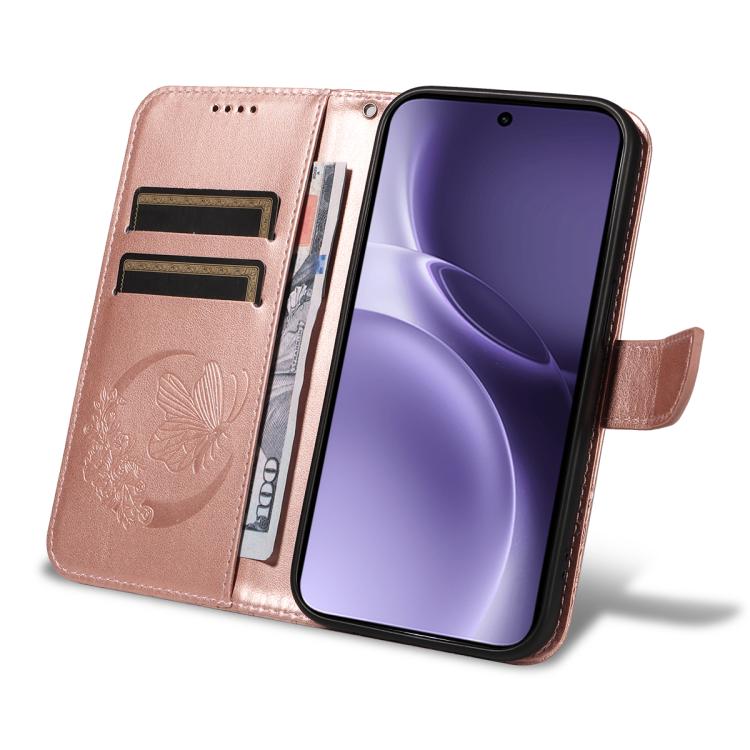 For vivo X300 Pro Swallowtail Butterfly Embossed Leather Phone Case