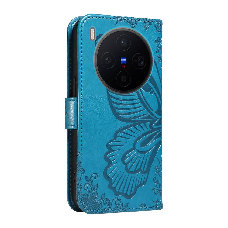 For vivo X300 Swallowtail Butterfly Embossed Leather Phone Case