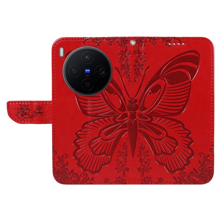 For vivo X300 Swallowtail Butterfly Embossed Leather Phone Case