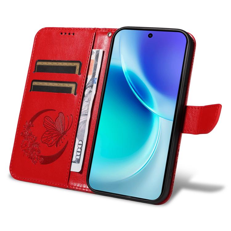 For vivo X300 Swallowtail Butterfly Embossed Leather Phone Case
