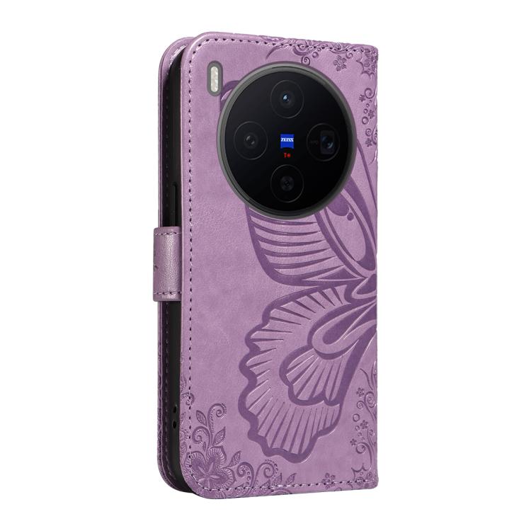 For vivo X300 Swallowtail Butterfly Embossed Leather Phone Case