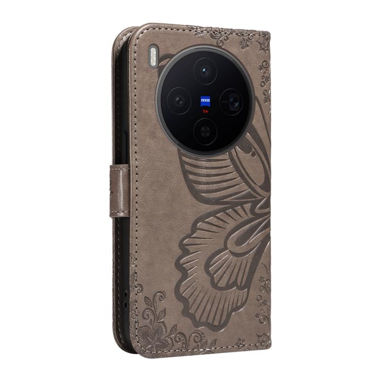 For vivo X300 Swallowtail Butterfly Embossed Leather Phone Case