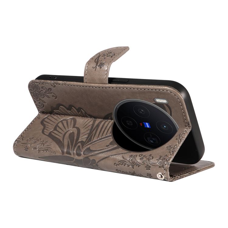 For vivo X300 Swallowtail Butterfly Embossed Leather Phone Case