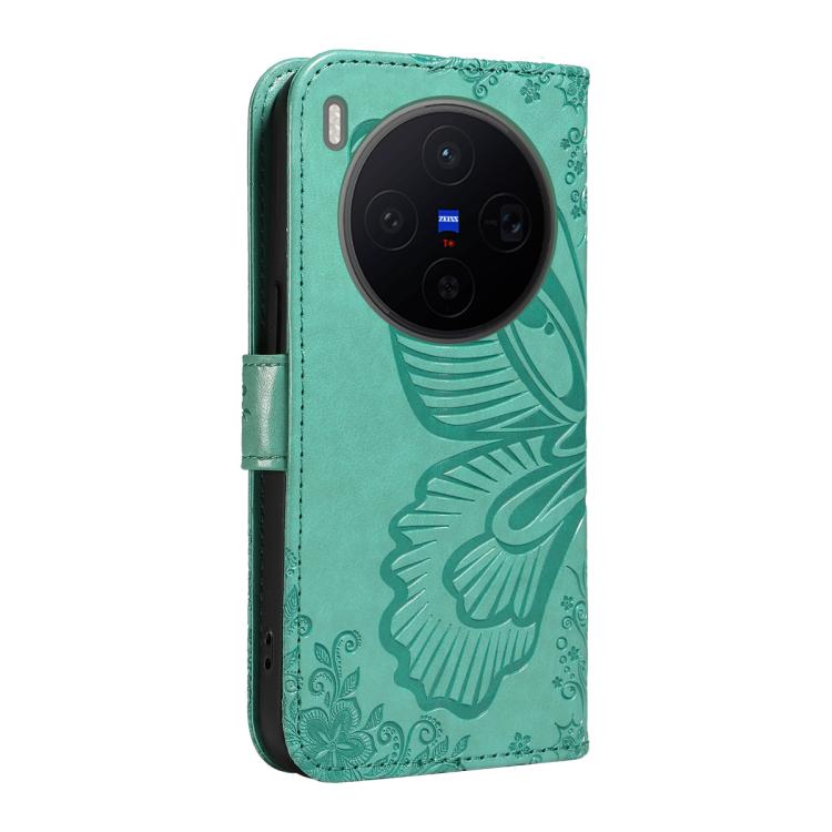 For vivo X300 Swallowtail Butterfly Embossed Leather Phone Case