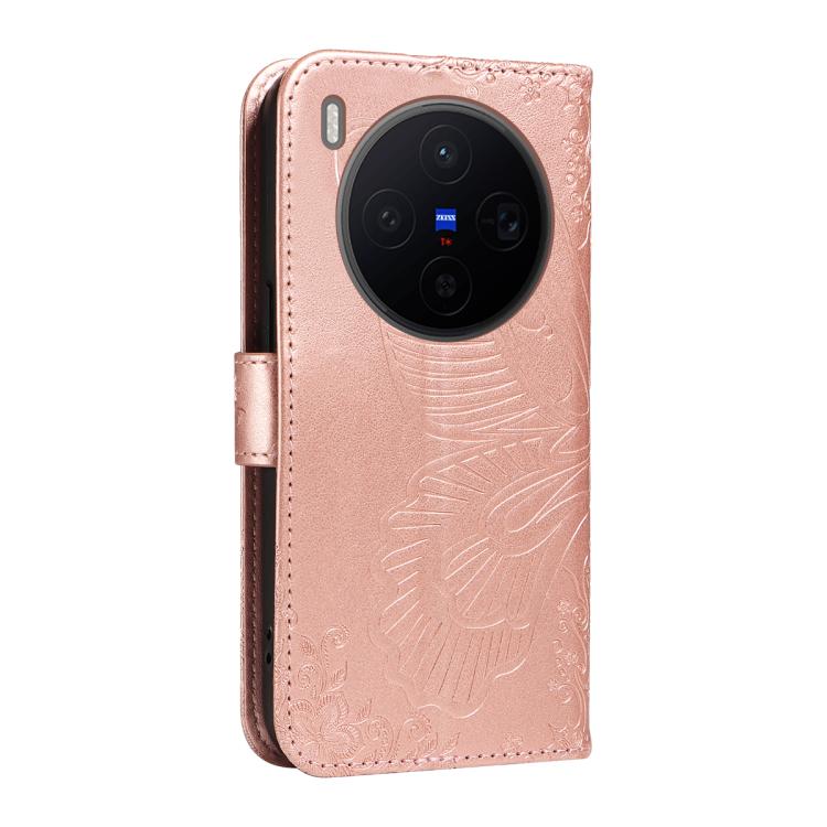 For vivo X300 Swallowtail Butterfly Embossed Leather Phone Case