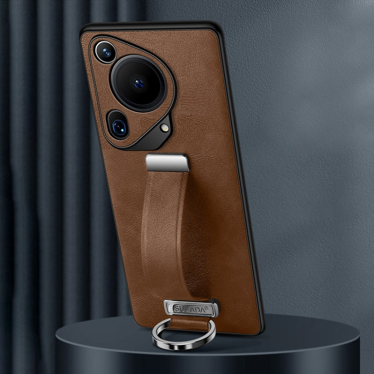 For Huawei Pura 70 Ultra SULADA PC Hybrid Leather Texture Skin Feel Shockproof Phone Case