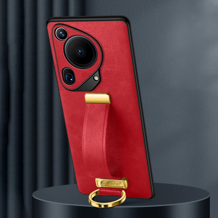 For Huawei Pura 70 Ultra SULADA PC Hybrid Leather Texture Skin Feel Shockproof Phone Case