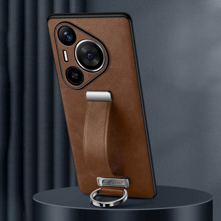 For Huawei Pura 70 SULADA PC Hybrid Leather Texture Skin Feel Shockproof Phone Case