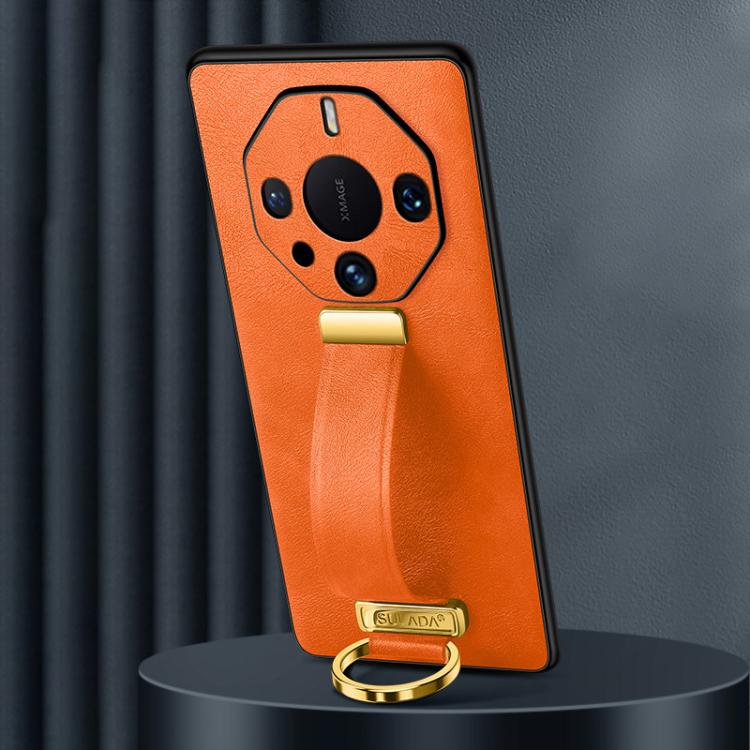 For Huawei Mate 60 RS Ultimate SULADA PC Hybrid Leather Texture Skin Feel Shockproof Phone Case