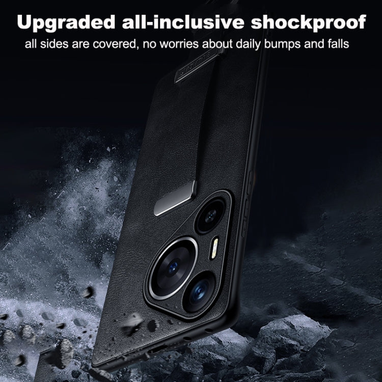 For Huawei Pura 70 SULADA PC Hybrid Leather Texture Skin Feel Shockproof Phone Case