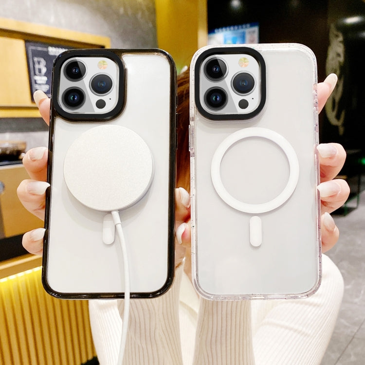 For iPhone 15 Plus Kingsteel Wolf Color Point MagSafe Transparent Phone Case