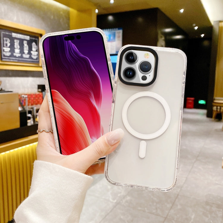 For iPhone 15 Plus Kingsteel Wolf Color Point MagSafe Transparent Phone Case