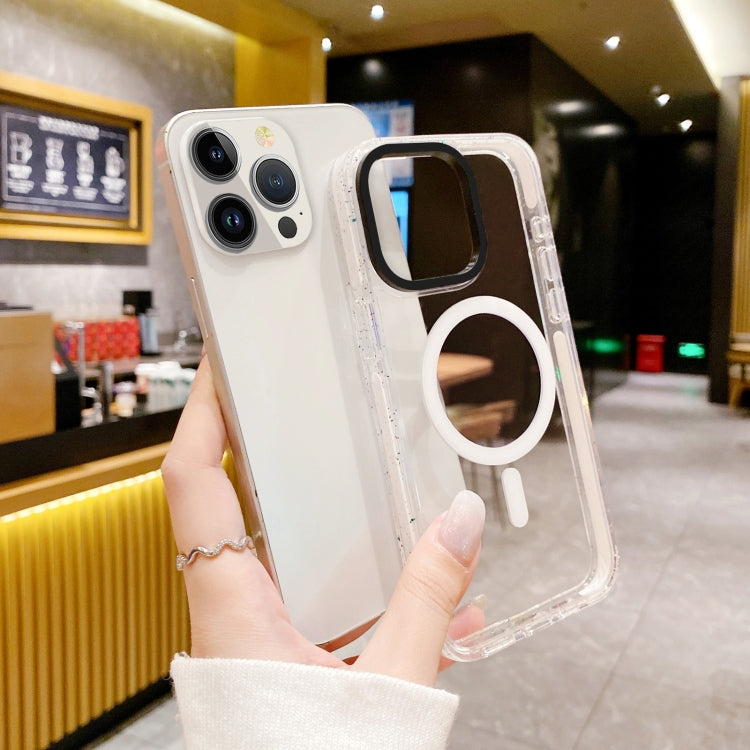 For iPhone 15 Plus Kingsteel Wolf Color Point MagSafe Transparent Phone Case