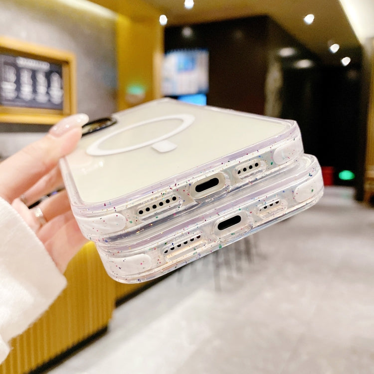 For iPhone 15 Plus Kingsteel Wolf Color Point MagSafe Transparent Phone Case