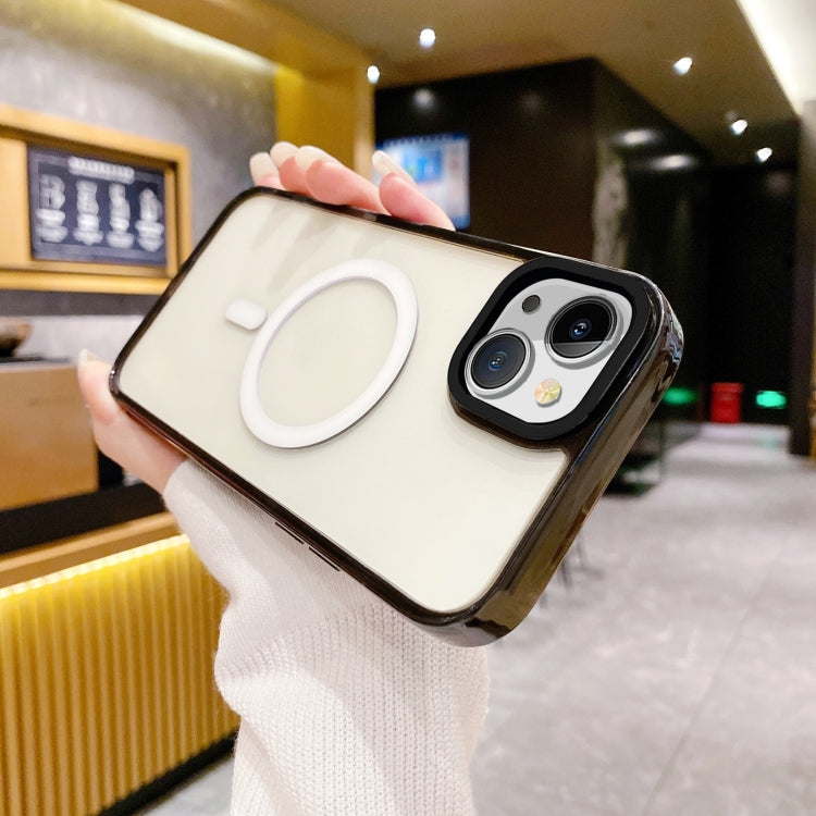 For iPhone 15 Plus Kingsteel Wolf Color Point MagSafe Transparent Phone Case