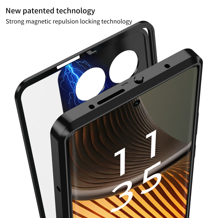 For Motorola Moto X40 Snap Buckle Metal Frame Frosted Phone Case