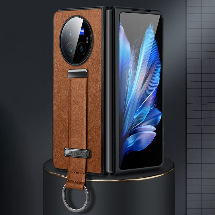For vivo X Fold3 Pro SULADA PC + Leather Texture Skin Feel Shockproof Phone Case