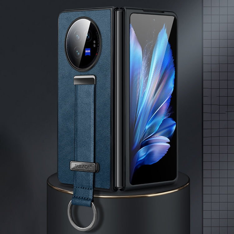 For vivo X Fold3 SULADA PC + Leather Texture Skin Feel Shockproof Phone Case
