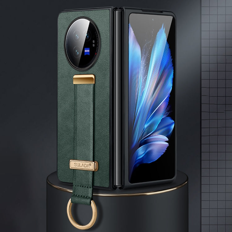 For vivo X Fold3 SULADA PC + Leather Texture Skin Feel Shockproof Phone Case