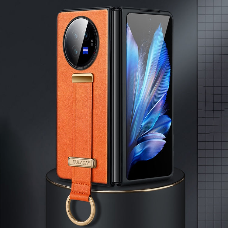 For vivo X Fold3 SULADA PC + Leather Texture Skin Feel Shockproof Phone Case