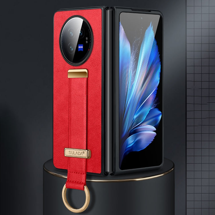 For vivo X Fold3 SULADA PC + Leather Texture Skin Feel Shockproof Phone Case