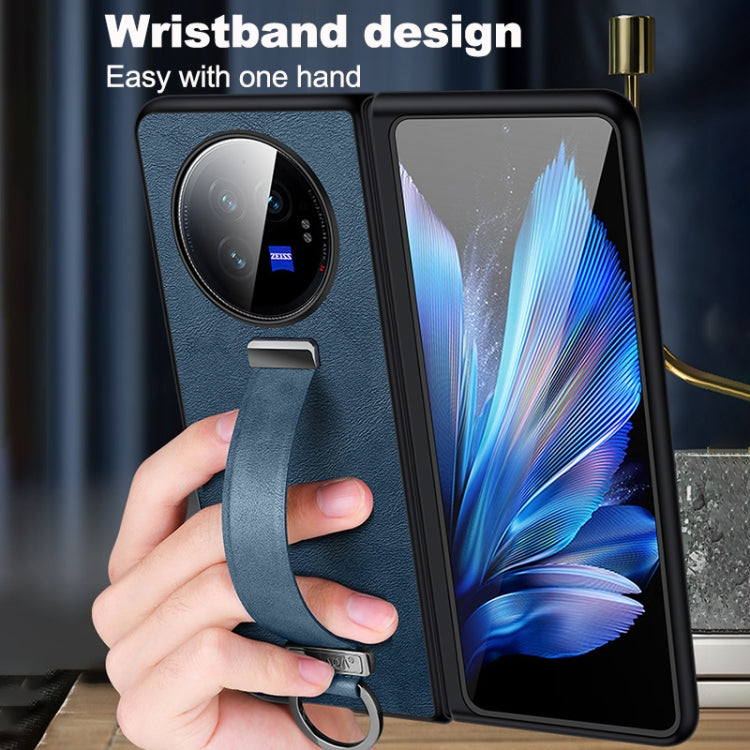For vivo X Fold3 Pro SULADA PC + Leather Texture Skin Feel Shockproof Phone Case